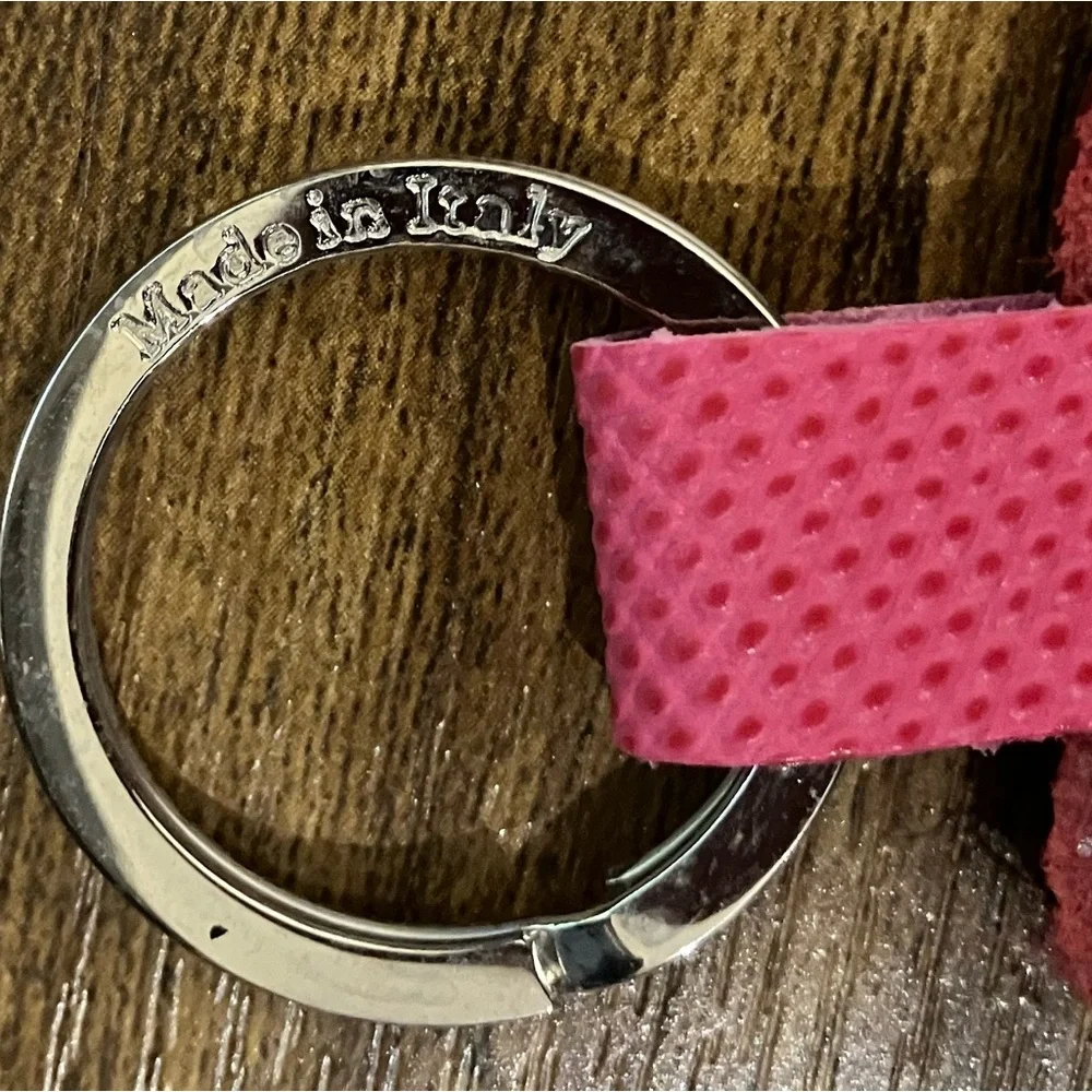 Genuine Leather Almalfi Heart Keychain Purse Charm NWOT